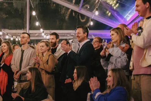 Guests gathered at the MA Family anniversary event in Lisbon