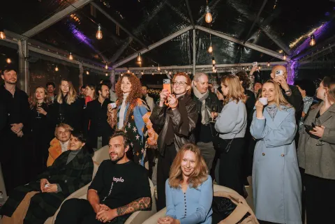 Guests gathered at the MA Family anniversary event in Lisbon