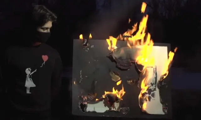 Flying cats and a burning Banksy: why are digital art prices suddenly rocketing?